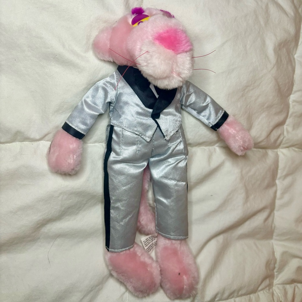 Pink Panther Plush Vintage 1999 in Silver Suit